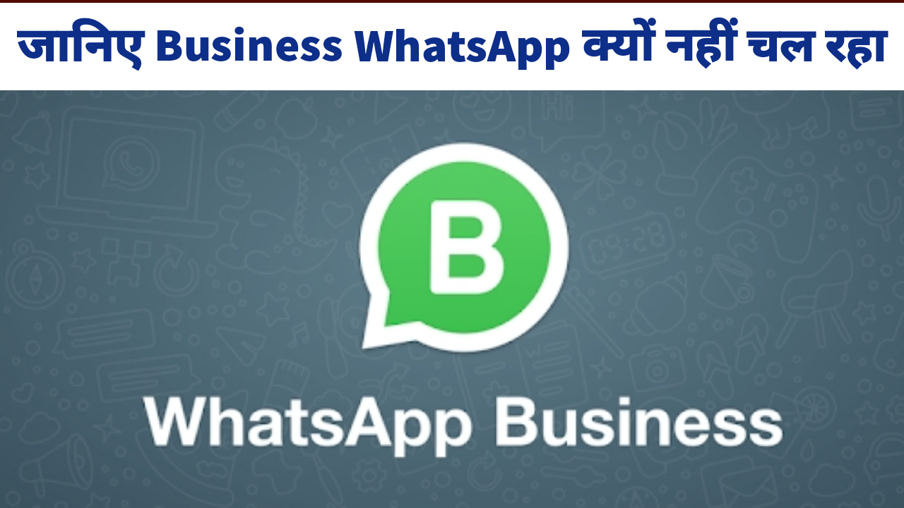 Business Whatsapp Kyo nahi Chal Raha